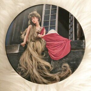 RAPUNZEL PLATE BY CHARLES GEHM FROM GRIMMS FAIRY collectors